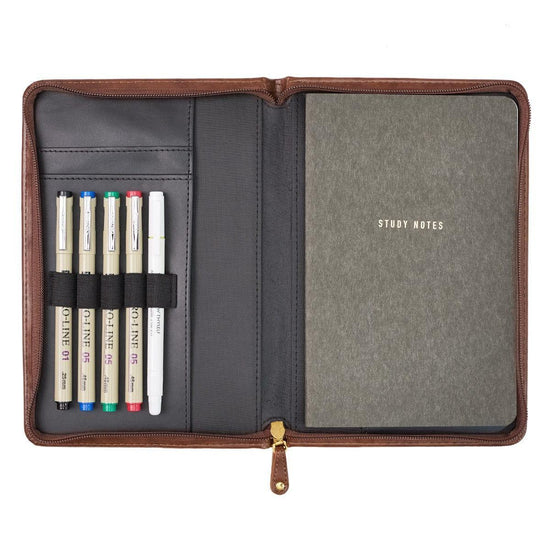 Saddle Tan Faux Leather Bible Study Kit - John 3:16 - Pura Vida Books