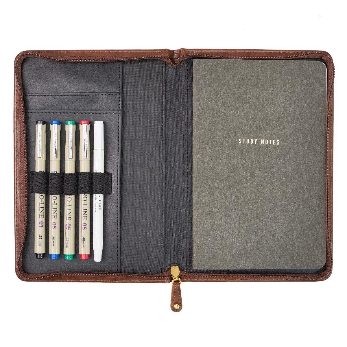 Saddle Tan Faux Leather Bible Study Kit - John 3:16 - Pura Vida Books