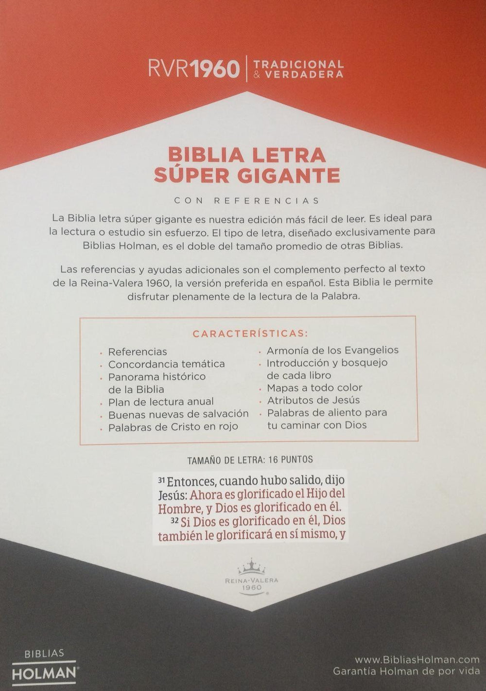 Santa Biblia Letra Gigante RVR 1960 - Pura Vida Books