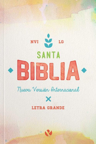 Santa Biblia Letra Grande NVI – Tapa Rustica – Acuarela - Pura Vida Books