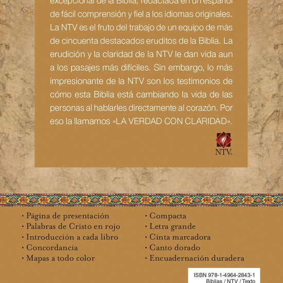 Santa Biblia NTV, Edición compacta letra grande - Pura Vida Books