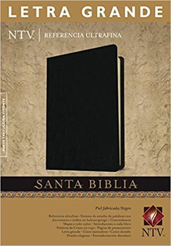 Santa Biblia NTV, Edición de referencia ultrafina, letra grande Imitacion piel Negro - Pura Vida Books