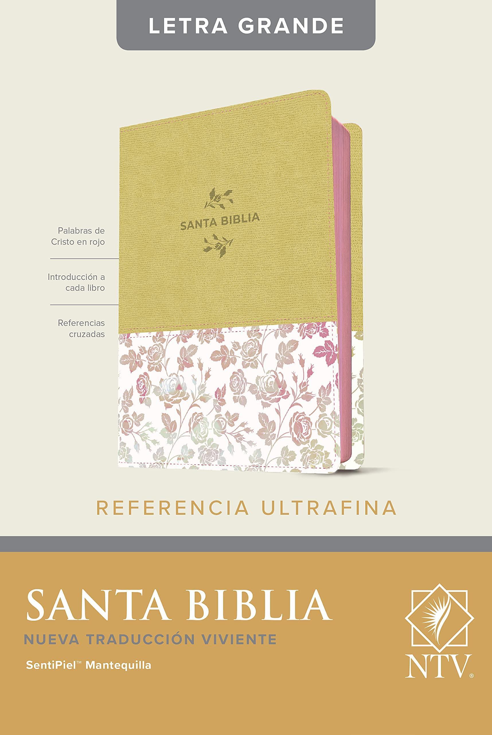 Santa Biblia NTV, Edición de referencia ultrafina, letra grande - SentiPiel Mantequilla - Pura Vida Books