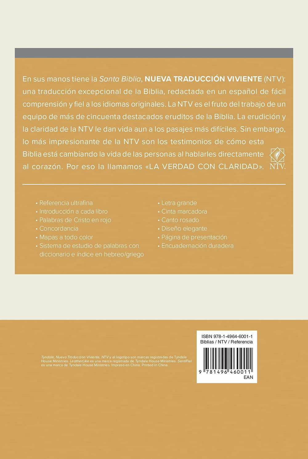 Santa Biblia NTV, Edición de referencia ultrafina, letra grande - SentiPiel Mantequilla - Pura Vida Books
