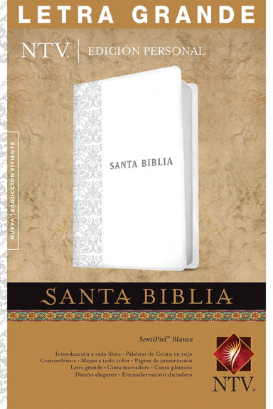 Santa Biblia NTV, Edición personal, letra grande (Letra Roja, SentiPiel, Blanco, Índice) - Pura Vida Books