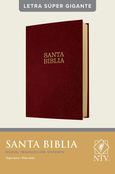 Santa Biblia NTV, letra súper gigante (Tapa dura/ Vino tinto) con índice - Pura Vida Books