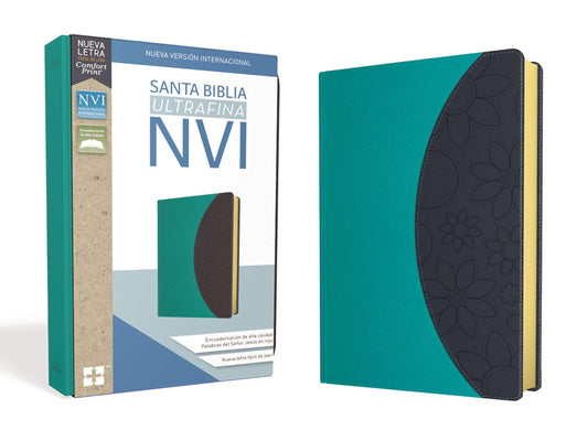 Santa Biblia NVI, Ultrafina, Aqua/Gris - Pura Vida Books