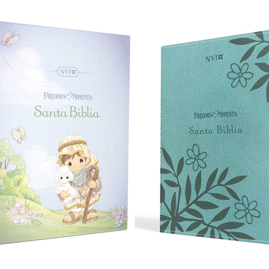 Santa Biblia Precious Moments NVI - Leathersoft Aqua - Pura Vida Books