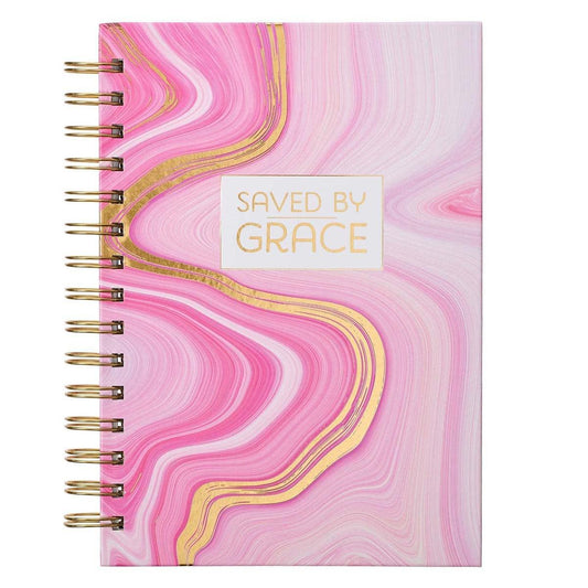 Saved by Grace Large Wirebound Journal - Pura Vida Books