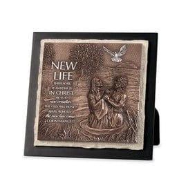 SCULPTURE - New Life Small Stone Plaque - Pura Vida Books