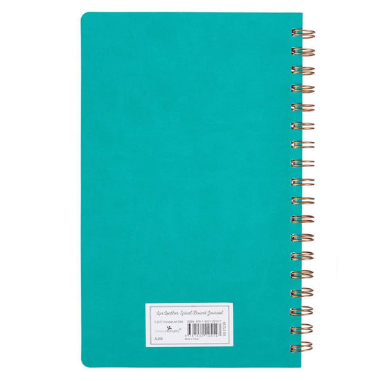 Serenity Prayer Large LuxLeather Wirebound Journal in Teal - Pura Vida Books