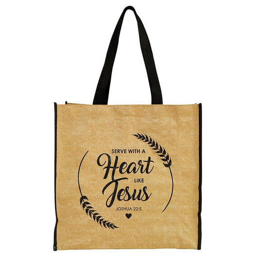 Serve With a Heart Like Jesus Eco-Friendly Tote Bag - Pura Vida Books