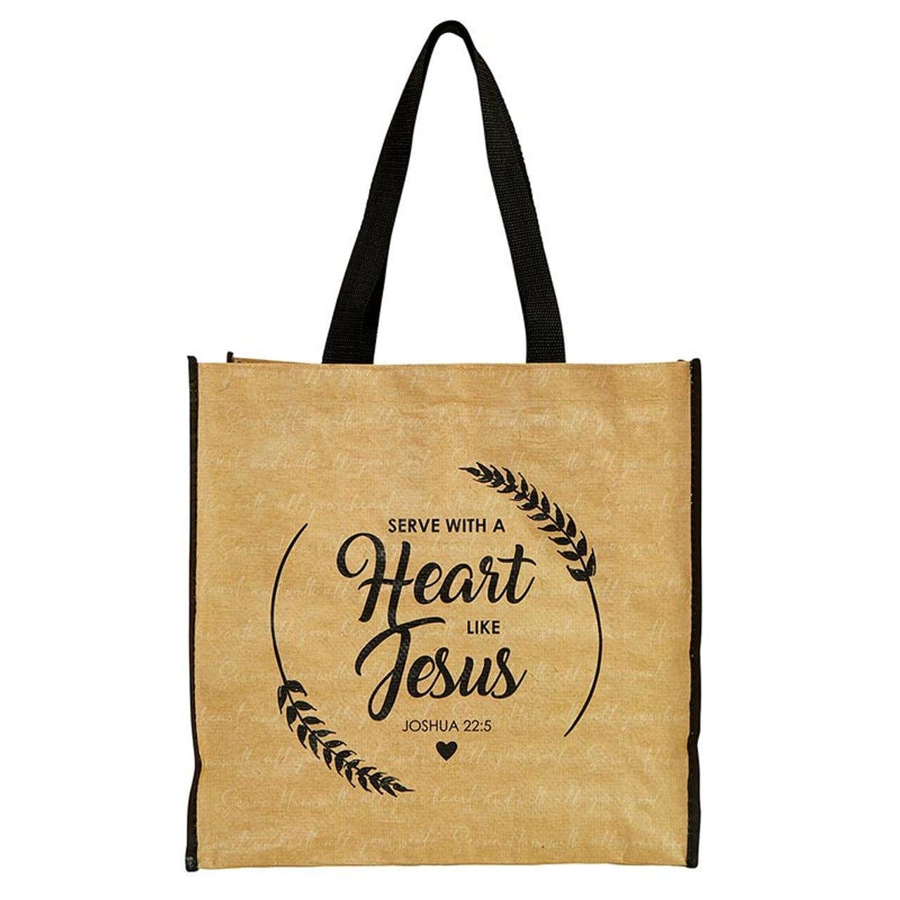 Serve With a Heart Like Jesus Eco-Friendly Tote Bag - Pura Vida Books