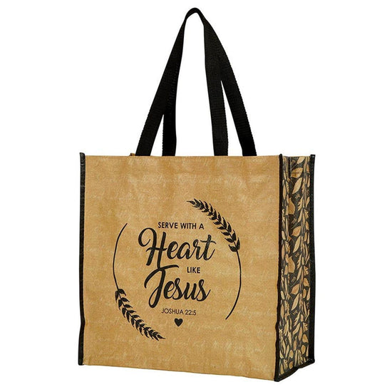 Serve With a Heart Like Jesus Eco-Friendly Tote Bag - Pura Vida Books