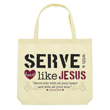 Serve with a Heart Like Jesus Tote Bag - Pura Vida Books