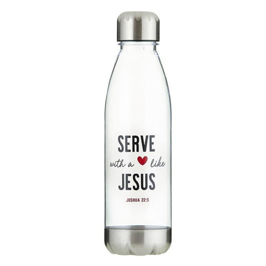 Serve with a Heart Like Jesus Water Bottle - Pura Vida Books