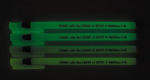 Shine with the Light of Jesus Glow in the Dark Pen - Pura Vida Books