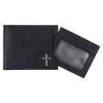 Silver Cross Black Genuine Leather Wallet - Pura Vida Books