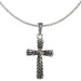 Silver with Black Outline Accents Cross Necklace - Pura Vida Books