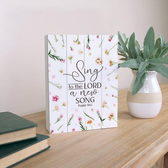 Sing To The Lord A New Song Tabletop Pallet Décor - Pura Vida Books