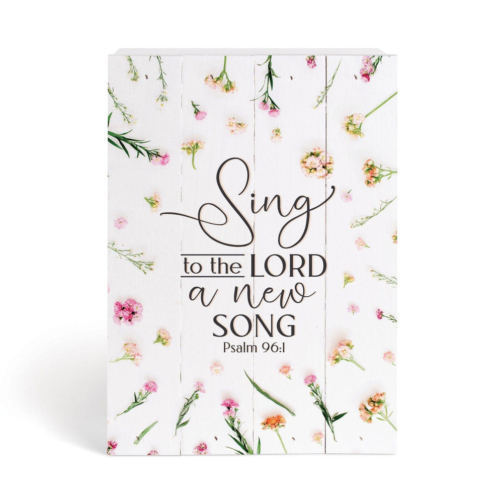 Sing To The Lord A New Song Tabletop Pallet Décor - Pura Vida Books