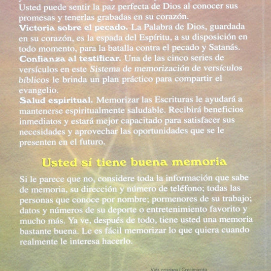 Sistema de Memorización de Versículos Bíblicos - Los Navegantes - Pura Vida Books