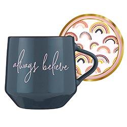 Slant Mug with Coaster - Pura Vida Books