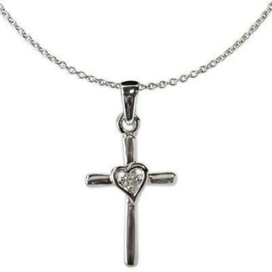 Small Cross with Open Heart Necklace - Pura Vida Books