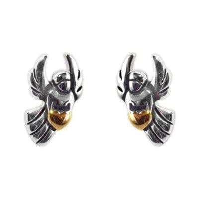 Small Heart Angel Post Earrings, Silver and Gold - Pura Vida Books