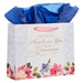 Smile & Be Gracious to You Floral Large Landscape Gift Bag and Card Set - Numbers 6:25 - Pura Vida Books