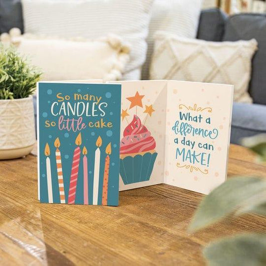 So Many Candles So Little Cake Wooden Keepsake Card - Pura Vida Books