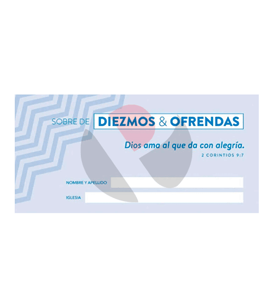 Sobres de Diezmo, Pack x 100 Unidades - Pura Vida Books