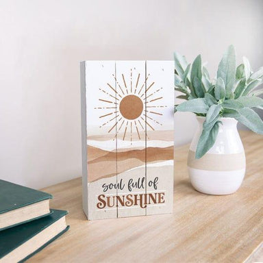 Soul Full Of Sunshine Tabletop Pallet Décor - Pura Vida Books