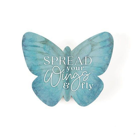 Spread Your Wings And Fly Bloque de Madera Mariposa - Pura Vida Books