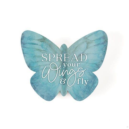 Spread Your Wings And Fly Bloque de Madera Mariposa - Pura Vida Books