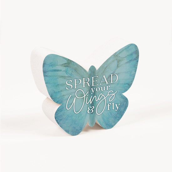 Spread Your Wings And Fly Bloque de Madera Mariposa - Pura Vida Books