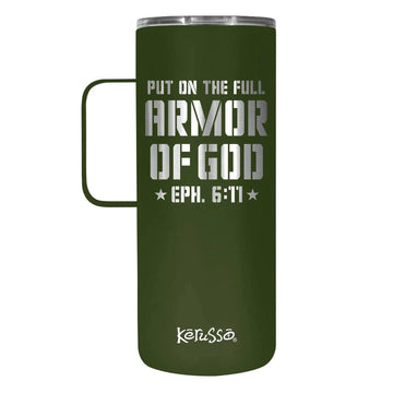 Stainless Steel Mug With Handle Armor Of God - Pura Vida Books