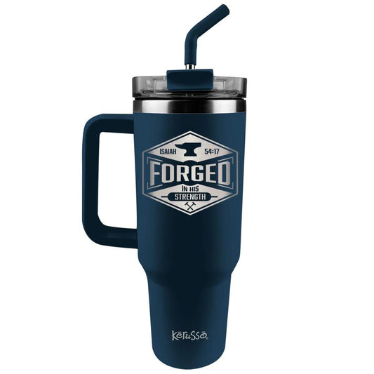 Stainless Steel Mug With Straw Forged - Pura Vida Books