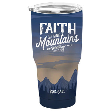 Stainless Steel Tumbler Faith Move Mountains - Pura Vida Books