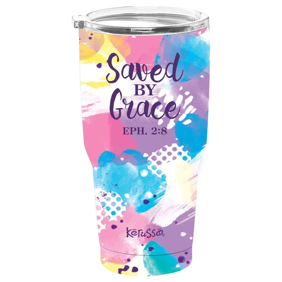 Stainless Steel Tumbler Saved By Grace - Pura Vida Books