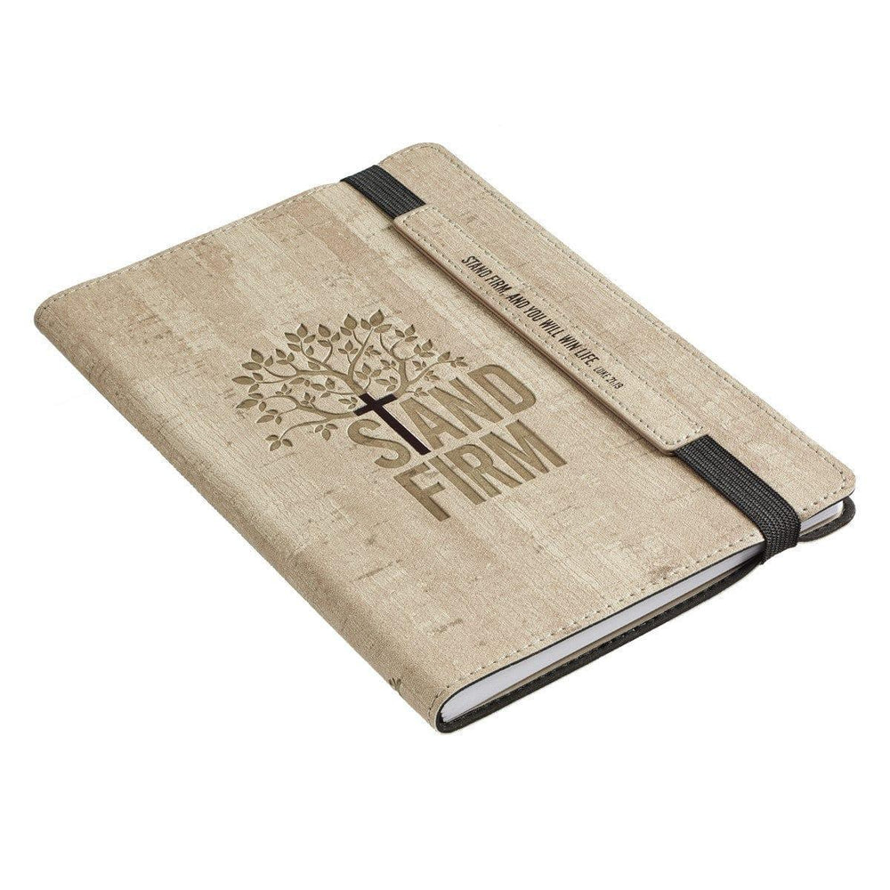 Stand Firm Flexcover Dotted Journal with Elastic Closure – Luke 21:19 - Pura Vida Books