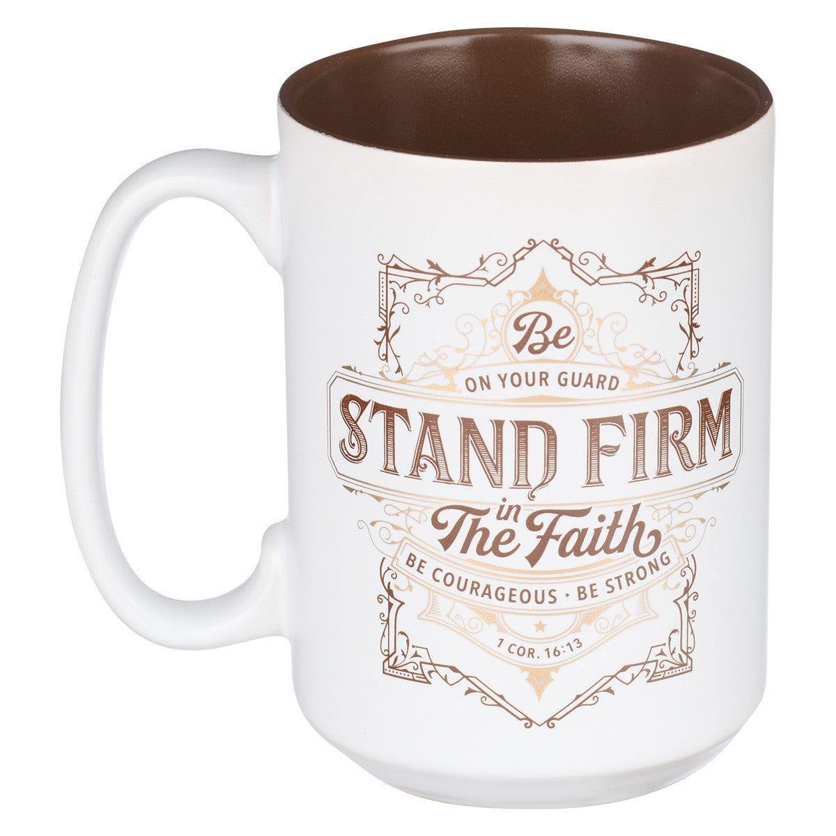 Stand Firm in the Faith Ceramic Mug – 1 Corinthians 16:13 - Pura Vida Books