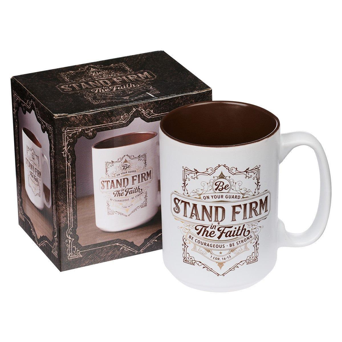 Stand Firm in the Faith Ceramic Mug – 1 Corinthians 16:13 - Pura Vida Books