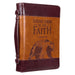 Stand Firm Two-tone Brown Faux Leather Classic Bible Cover - 1 Corinthians 16:13 - Pura Vida Books