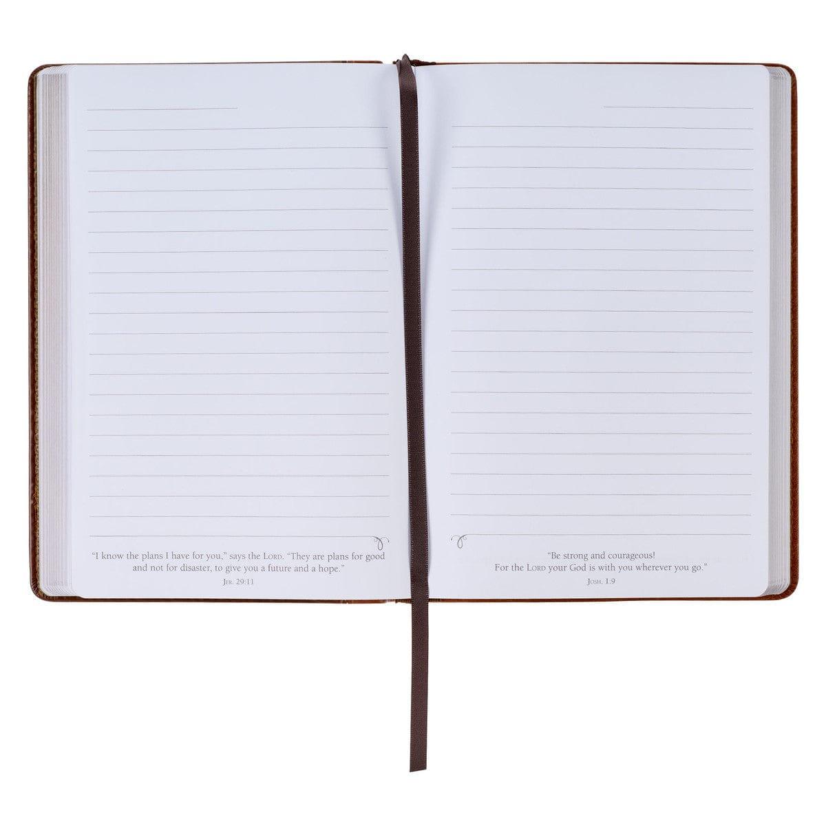 Stand Firm Two-tone Brown Faux Leather Classic Journal - 1 Corinthians 16:13 - Pura Vida Books