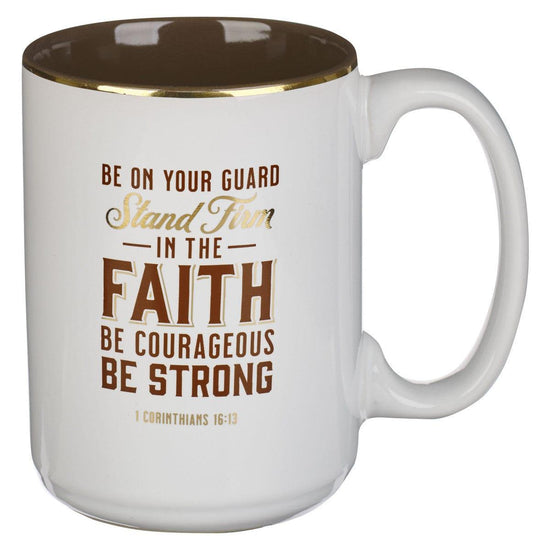 Stand Firm White Ceramic Coffee Mug - Pura Vida Books