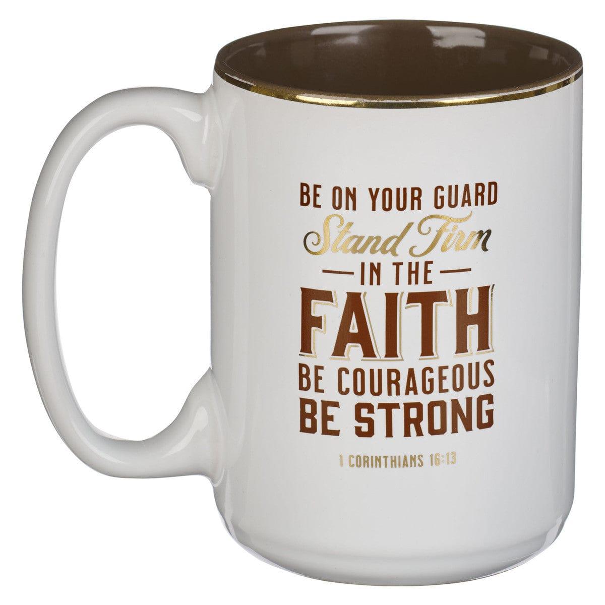 Stand Firm White Ceramic Coffee Mug - Pura Vida Books