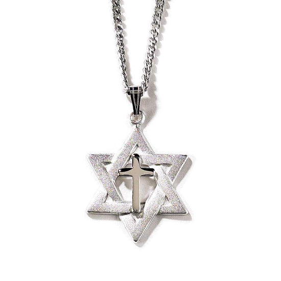 Star Of David Pendant Cross Necklace - Pura Vida Books