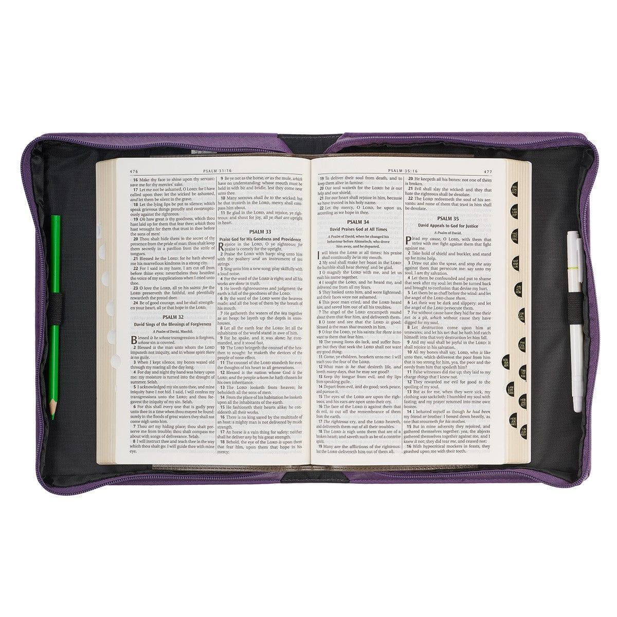 Strength & Dignity Colorful Landscape Faux Leather Fashion Bible Cover – Proverbs 31:25 - Pura Vida Books