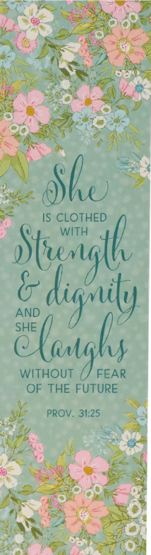 Strength and Dignity Teal Floral paquete de 10 (Se viste con fuerza y dignidad)